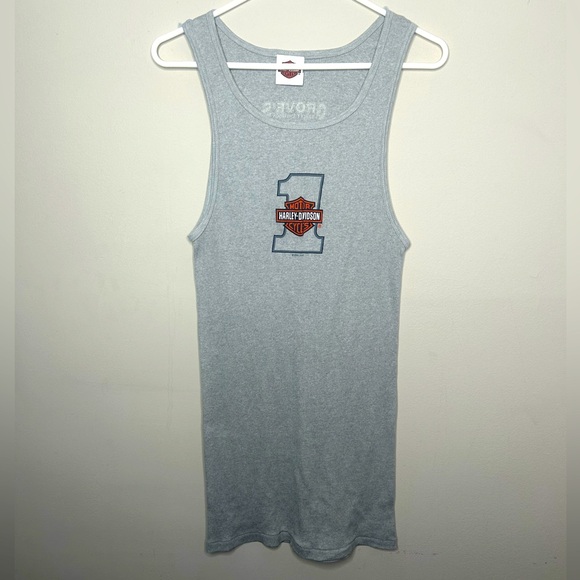 Harley-Davidson Other - Motor Harley Davidson Ribbed Wife Beater Tank Top Sleeveless Undershirt Gray XL